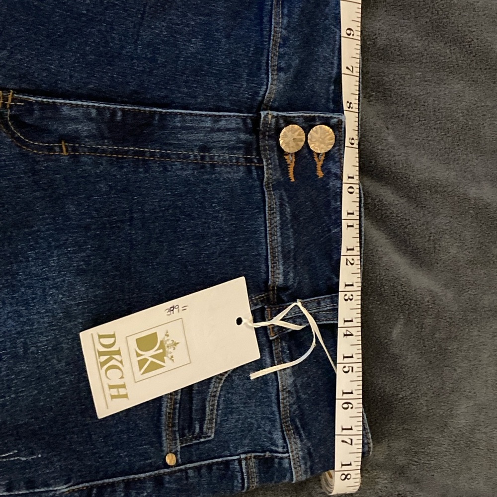 Dark Blue Denim Capri Jeans - Picture 6 of 9